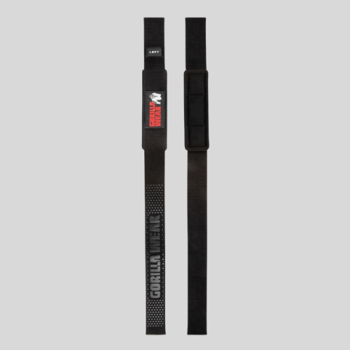 GORILLA WEAR Противоплъзгащи фитили Padded Silicone Lifting Straps – Black - GetMorePower.bg