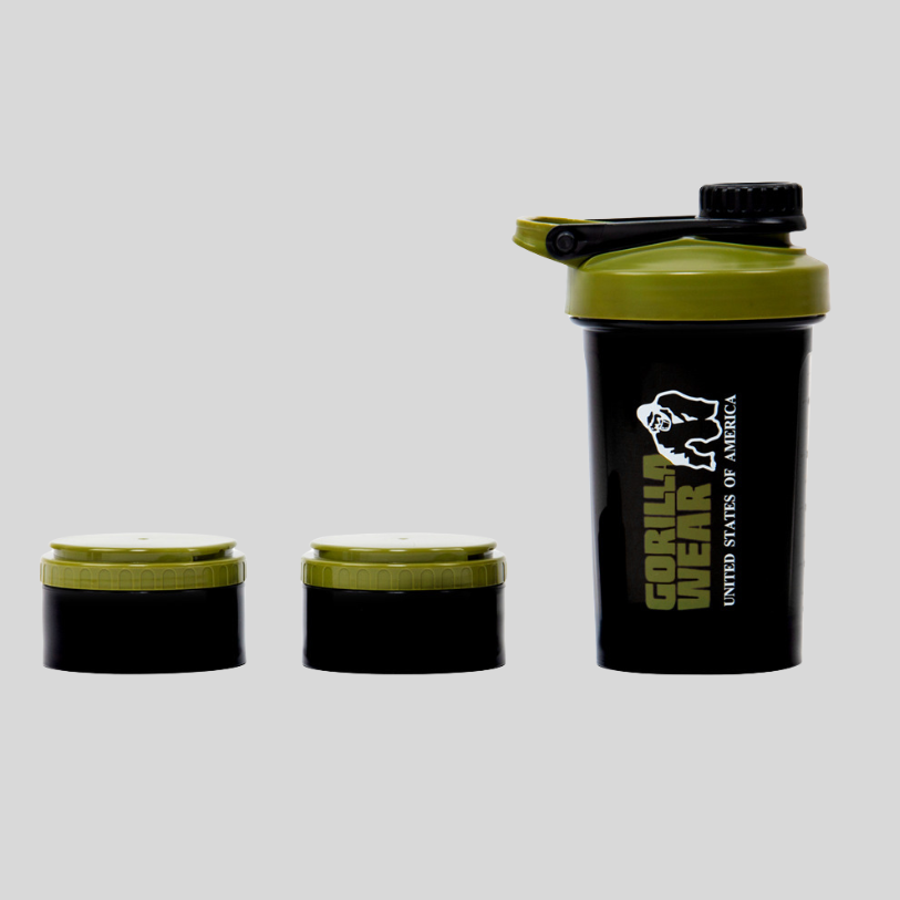 GORILLA WEAR Шейкър с кутии за хапчета и пудри Shaker 2 GO – Black/Army Green - GetMorePower.bg