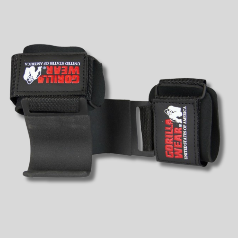 GORILLA WEAR Стоманени куки с накитник Weight Lifting Hooks Black - GetMorePower.bg