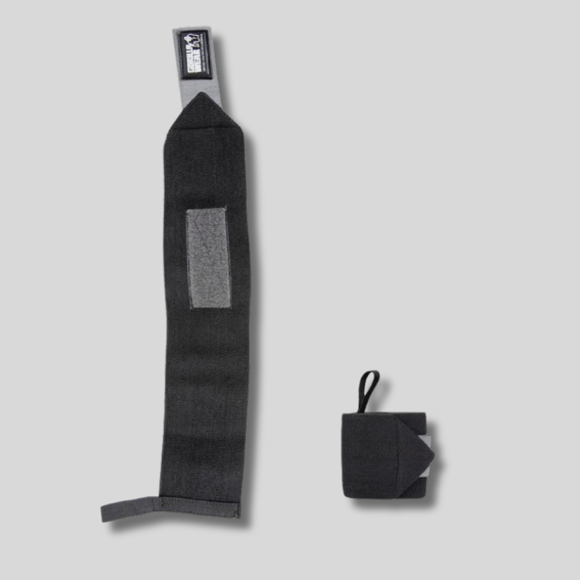 GORILLA WEAR Ластични бинтове за китки Wrist Wraps BASIC – Black/Gray - GetMorePower.bg