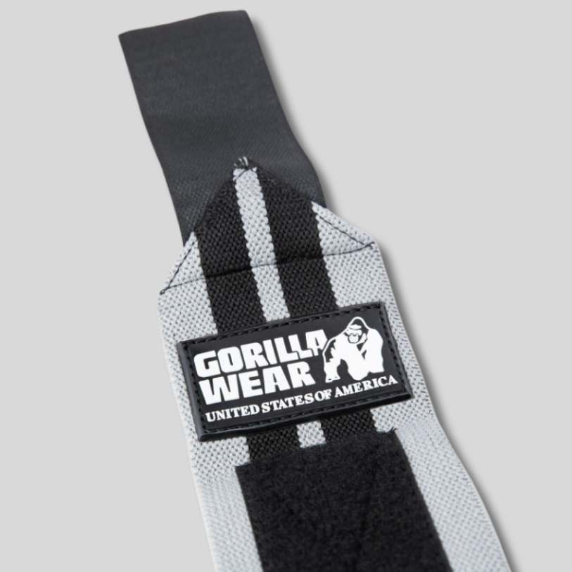GORILLA WEAR Ластични бинтове за китки Wrist Wraps PRO – Gray/Black - GetMorePower.bg