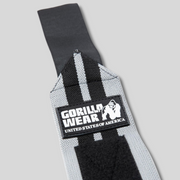 GORILLA WEAR Ластични бинтове за китки Wrist Wraps PRO – Gray/Black - GetMorePower.bg
