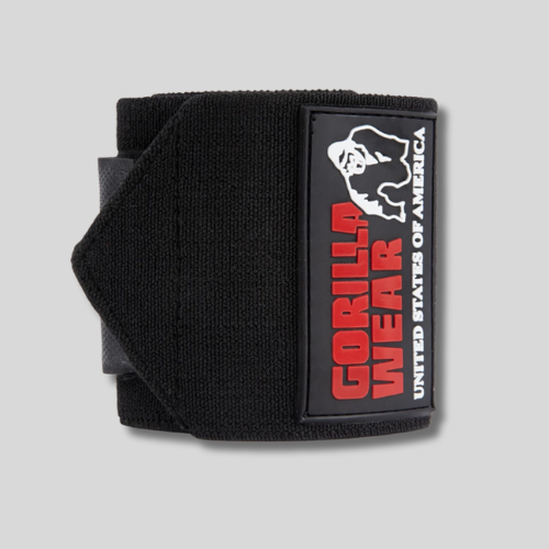 GORILLA WEAR Ластични бинтове за китки Wrist Wraps Ultra – Black/Black - GetMorePower.bg