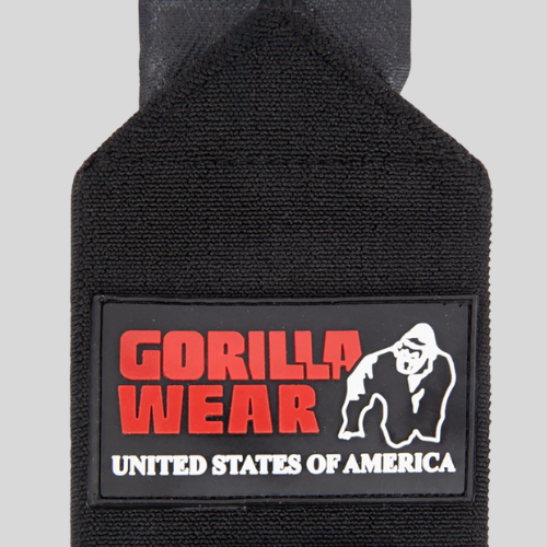 GORILLA WEAR Ластични бинтове за китки Wrist Wraps Ultra – Black/Black - GetMorePower.bg