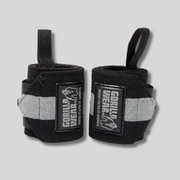 GORILLA WEAR Ластични бинтове за китки Wrist Wraps Ultra – Black/Gray - GetMorePower.bg