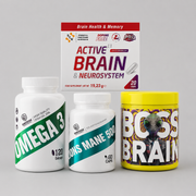 Протокол Памет & Концентрация — Ниво 2 (STANDARD) с Active Brain & Neurosystem, Lion's Mane 500, Boss Brain и Omega 3 за подпомагане на паметта, концентрацията, фокуса и когнитивната функция