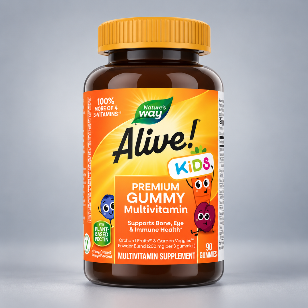 Nature's Way Alive! Премиум мултивитамини за деца | Alive! Premium Kids Gummy Multivitamin – 90 желирани таблетки