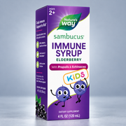 Nature's Way Самбукус сироп за деца с черен бъз, ехинацея и прополис | Sambucus Immune Syrup for Kids – 120 ml