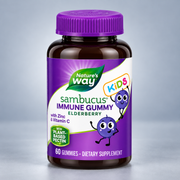 Nature's Way Самбукус за деца с черен бъз, витамин C и цинк | Sambucus Kids Immune Gummies – 40 желирани таблетки