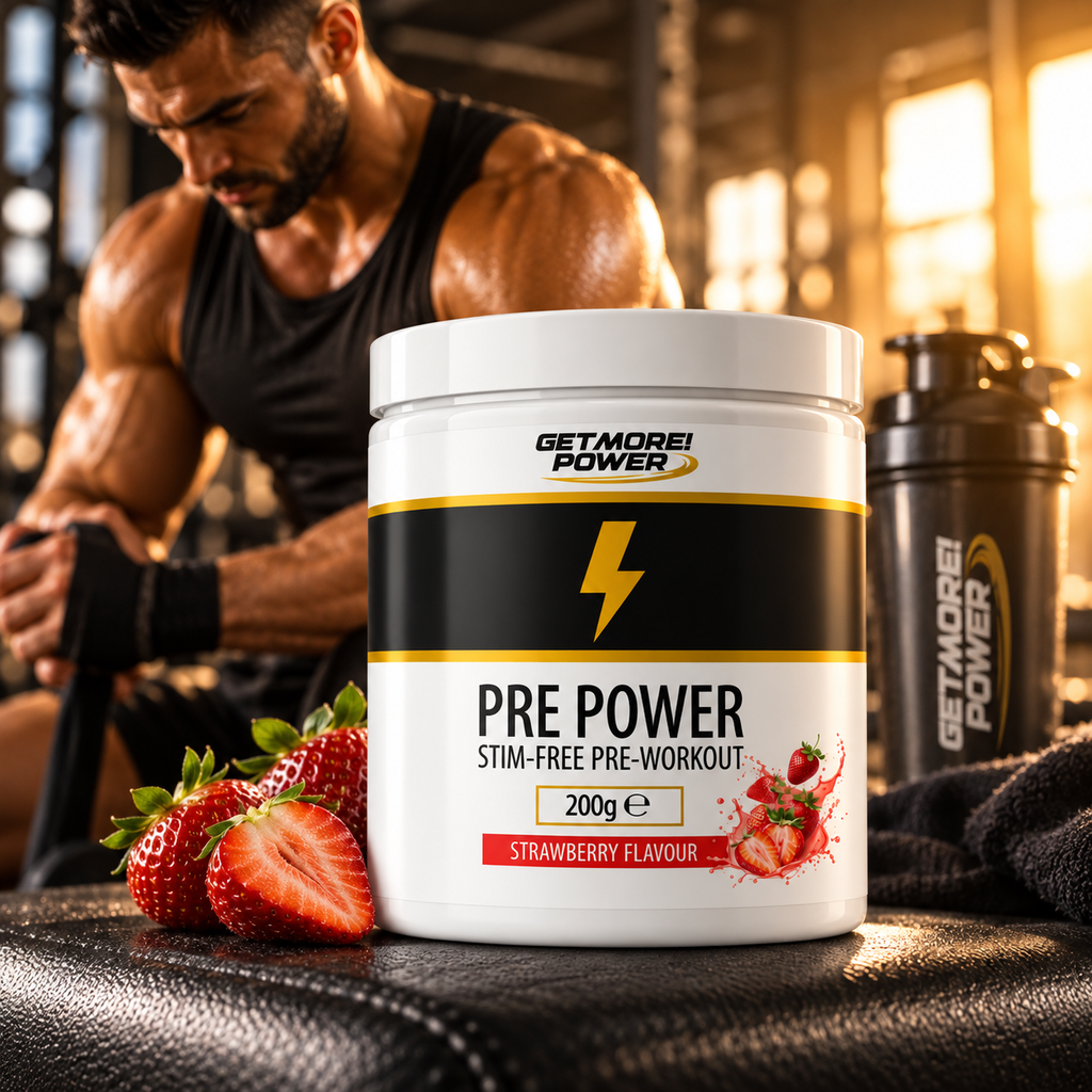 GET MORE! POWER Предтренировъчен комплекс | PRE POWER – Ягода, 200 g