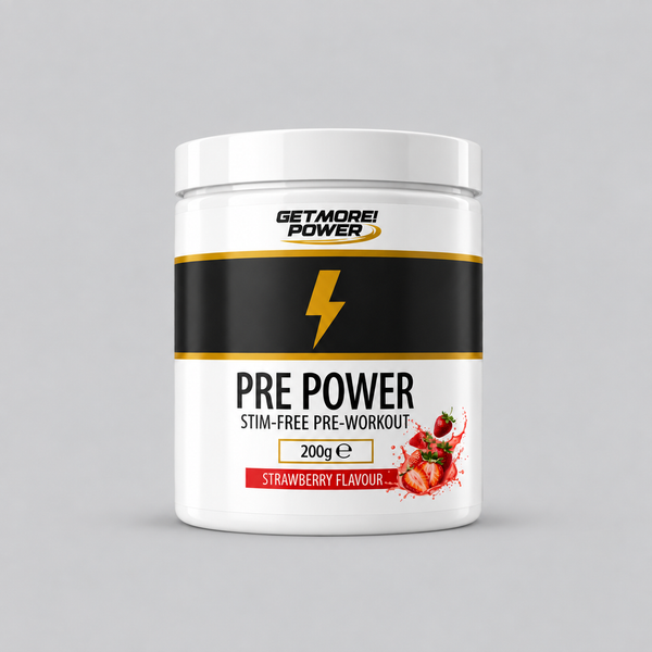 GET MORE! POWER Предтренировъчен комплекс | PRE POWER – Ягода, 200 g