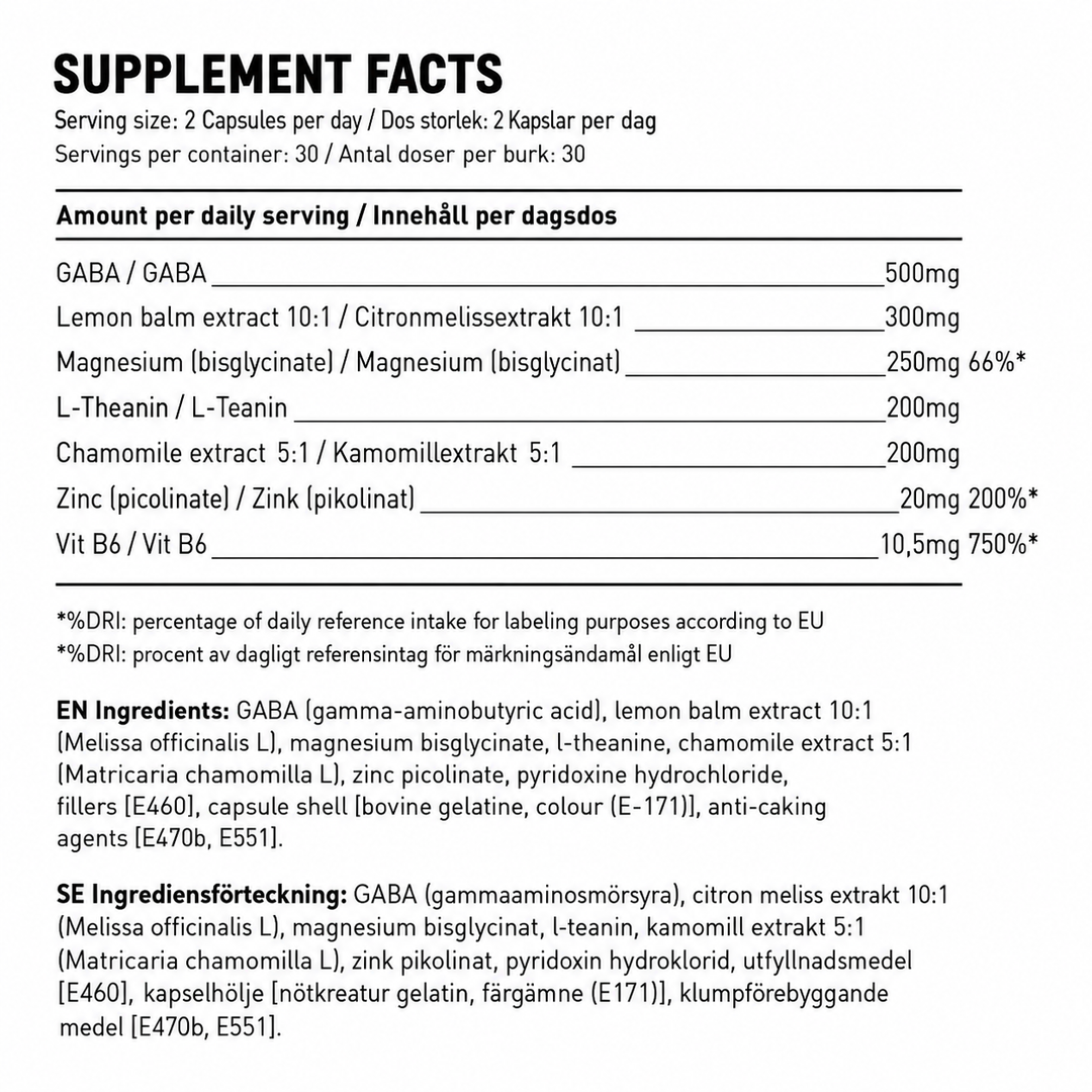 SWEDISH Supplements Slow Down | Relax & Antistress Formula - GetMorePower.bg