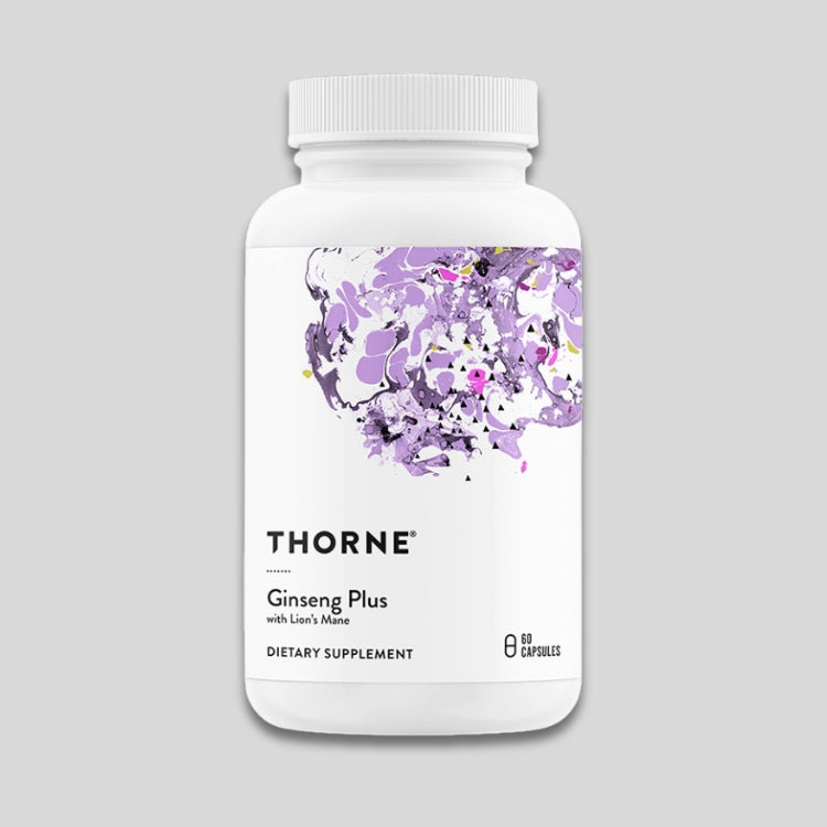 Thorne Ginseng Plus (with Lion’s Mane)/ Корейски женшен + лъвска грива и пирински (мурсалски чай) x 60 капсули - GetMorePower.bg