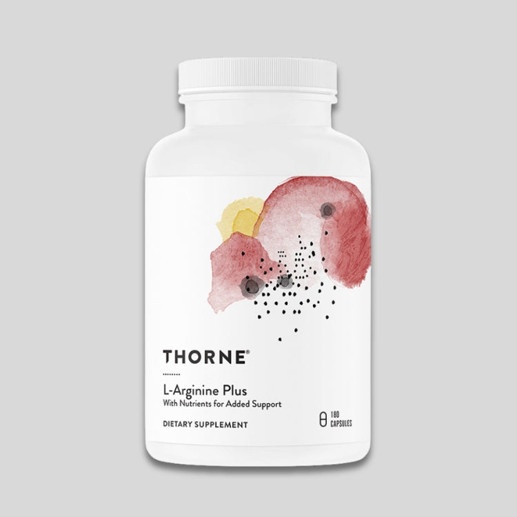 Thorne L-Arginine Plus/ L-Аргинин + витамин С, фолиева киселина, зелен чай, алфа-липоева киселина и ресвератрол х 180 капсули - GetMorePower.bg