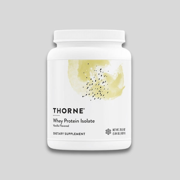 Thorne Whey Protein Isolate Vanilla/ Суроватъчен протеин изолат x 837 g прах, с вкус на ванилия - GetMorePower.bg