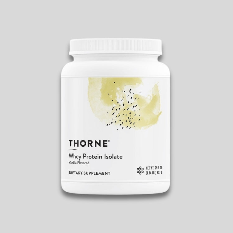 Thorne Whey Protein Isolate Vanilla/ Суроватъчен протеин изолат x 837 g прах, с вкус на ванилия - GetMorePower.bg