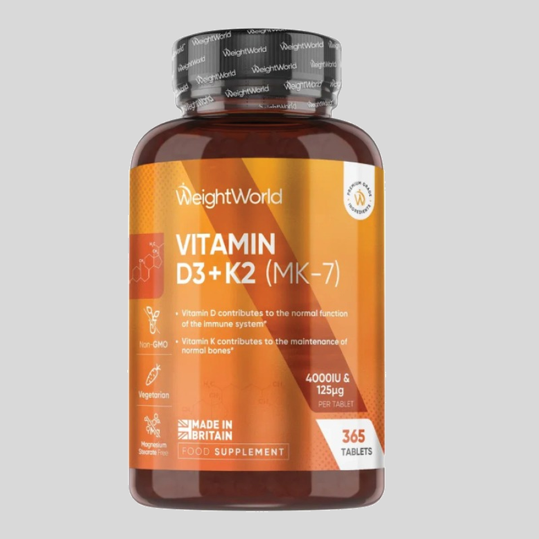WeightWorld Витамин D3 4000 IU + K2 100 µg | Vitamin D3 + K2 – 365 таблетки