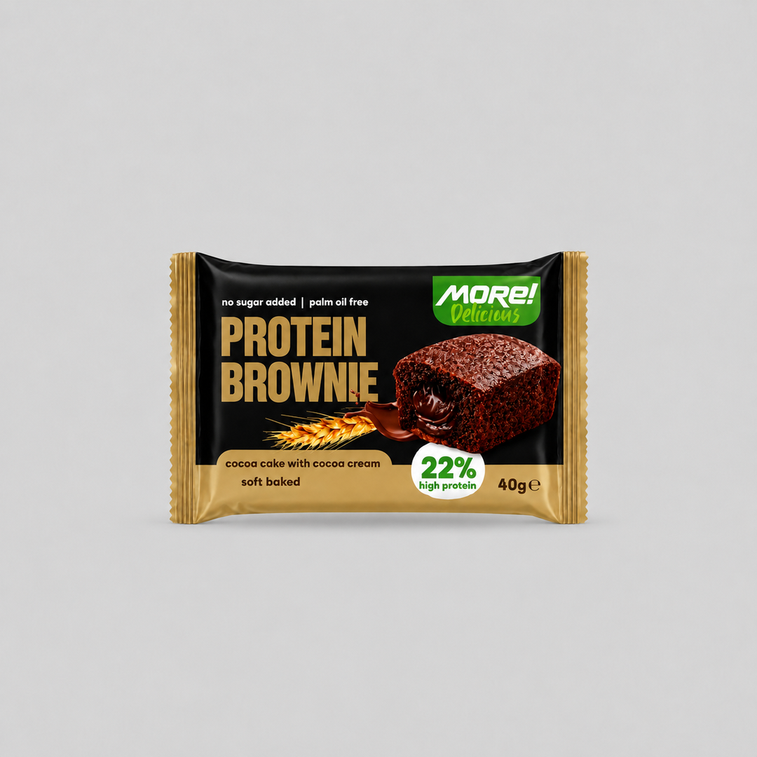 Протеиново брауни без захар 40 г - MORE Delicious Protein Brownie