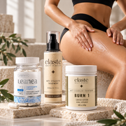 Антицелулитен протокол – 30 дни: ежедневна грижа с гел за масаж Elasté Sculpt & Smooth и хранителните добавки Elasté Burn 1 и LEANEA №2 L-Flow