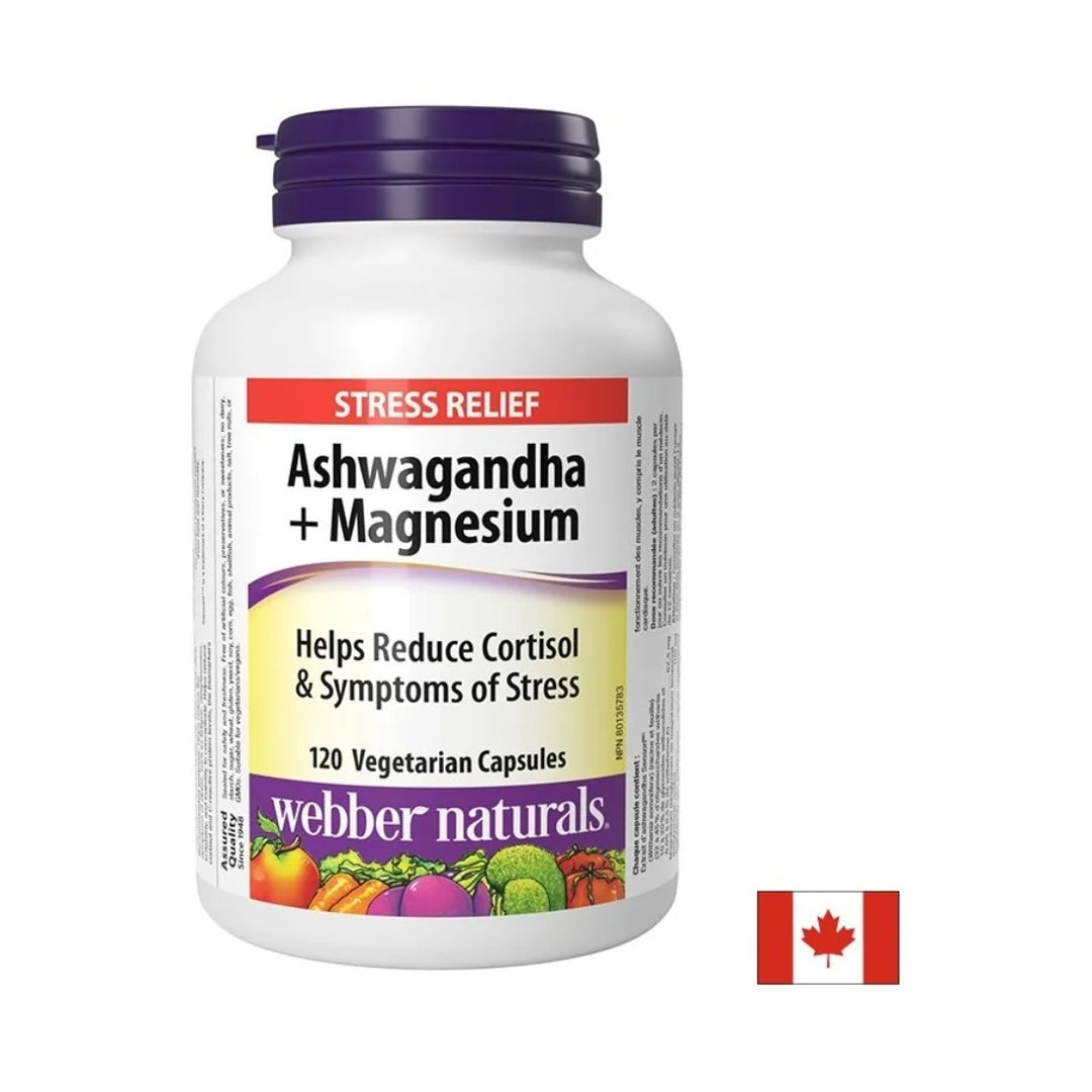 Webber Naturals Ashwagandha + Magnesium - 120 капсули