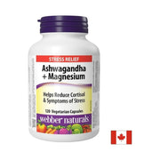 Webber Naturals Ashwagandha + Magnesium - 120 капсули