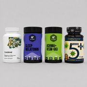 Протокол Sleep & Recovery - Ниво 2 (STANDARD) с Thorne Magnesium Glycinate, GO FITNESS Sleep Melatonin, GO FITNESS Ashwa+ KSM-66 и Cvetita Herbal Phase 5+ Daily
