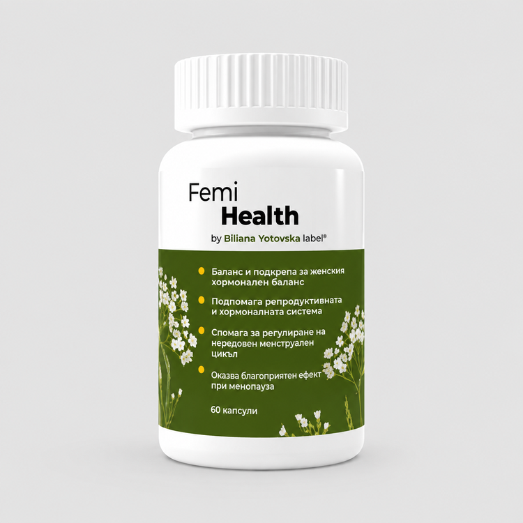 Biliana Yotovska Label Femi Health – билков комплекс за женско здраве, 60 капсули