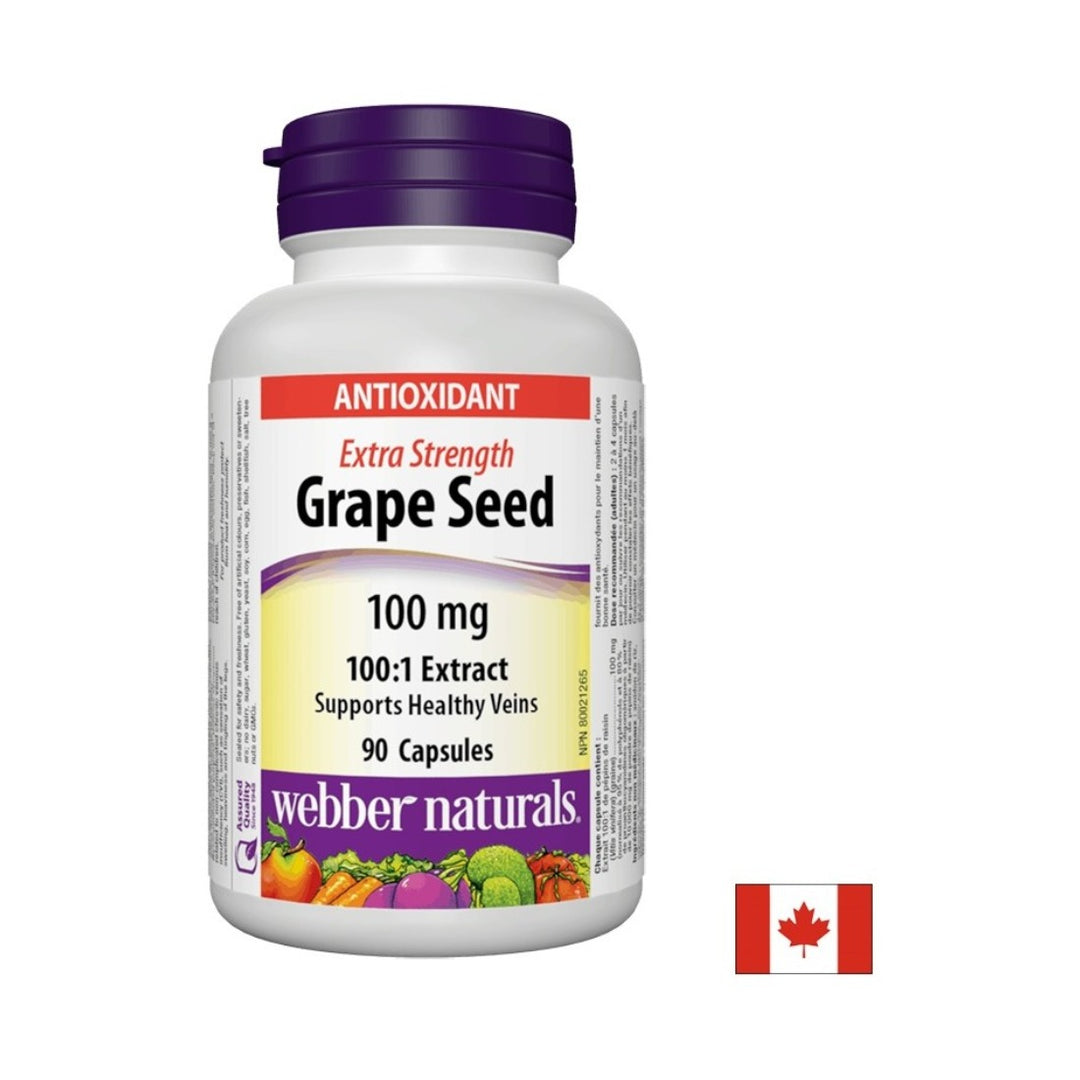 Webber Naturals Grape Seed Extra Strength 100 mg - 90 капсули