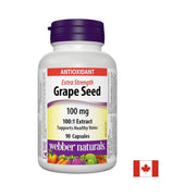 Webber Naturals Grape Seed Extra Strength 100 mg - 90 капсули