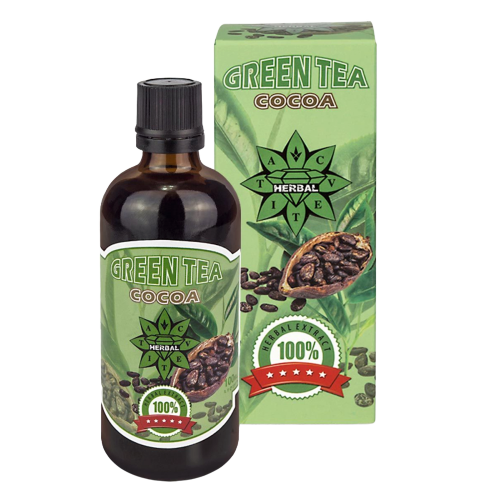 Cvetita Herbal Green Tea with Cocoa – течен екстракт от зелен чай и какао, 100 ml