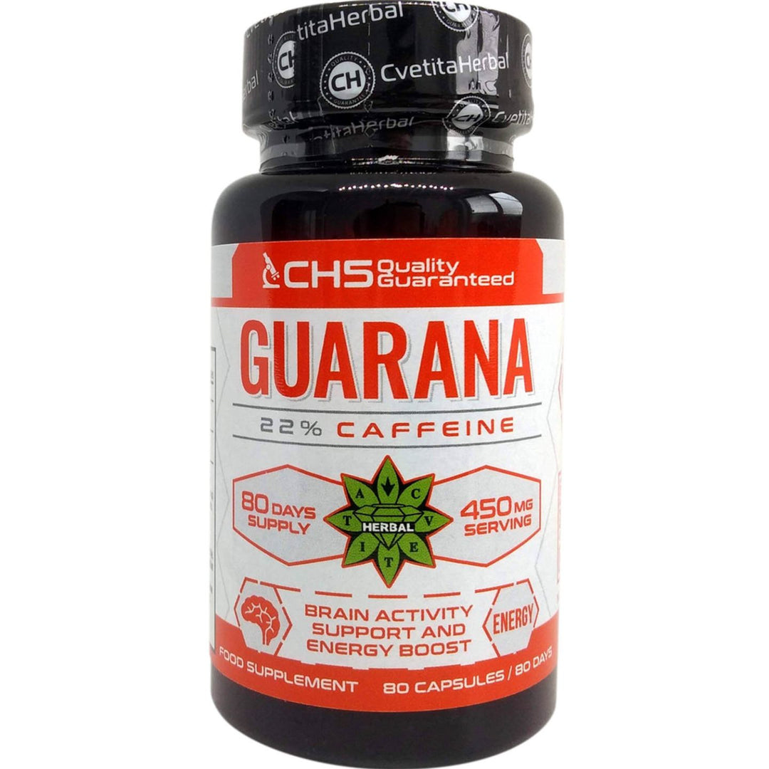 Cvetita Herbal Guarana – екстракт от семена на гуарана, 80 капсули х 300 mg