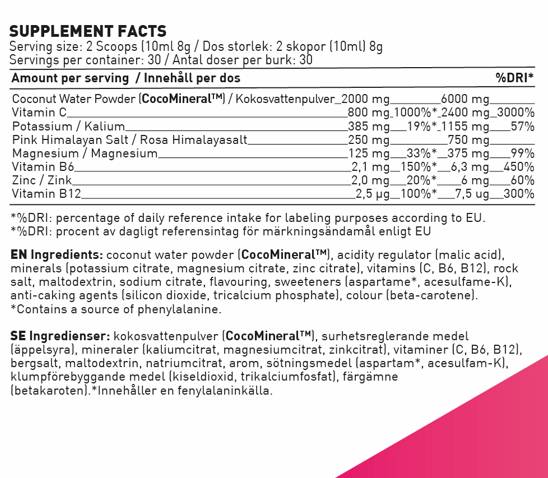 SWEDISH Supplements Electrolytes Clear | Hydration Formula with Pink Himalayan Salt & CocoMineral®