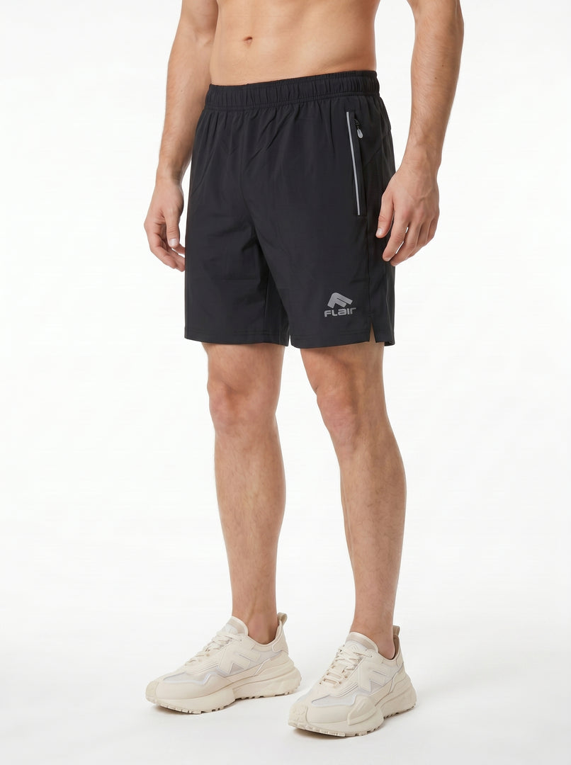 FLAIR SS26 Мъжки шорти 195044 Черни, детайл | GetMorePower.bg