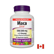 Webber Naturals Maca Energy with Ginseng - 90 V капсули
