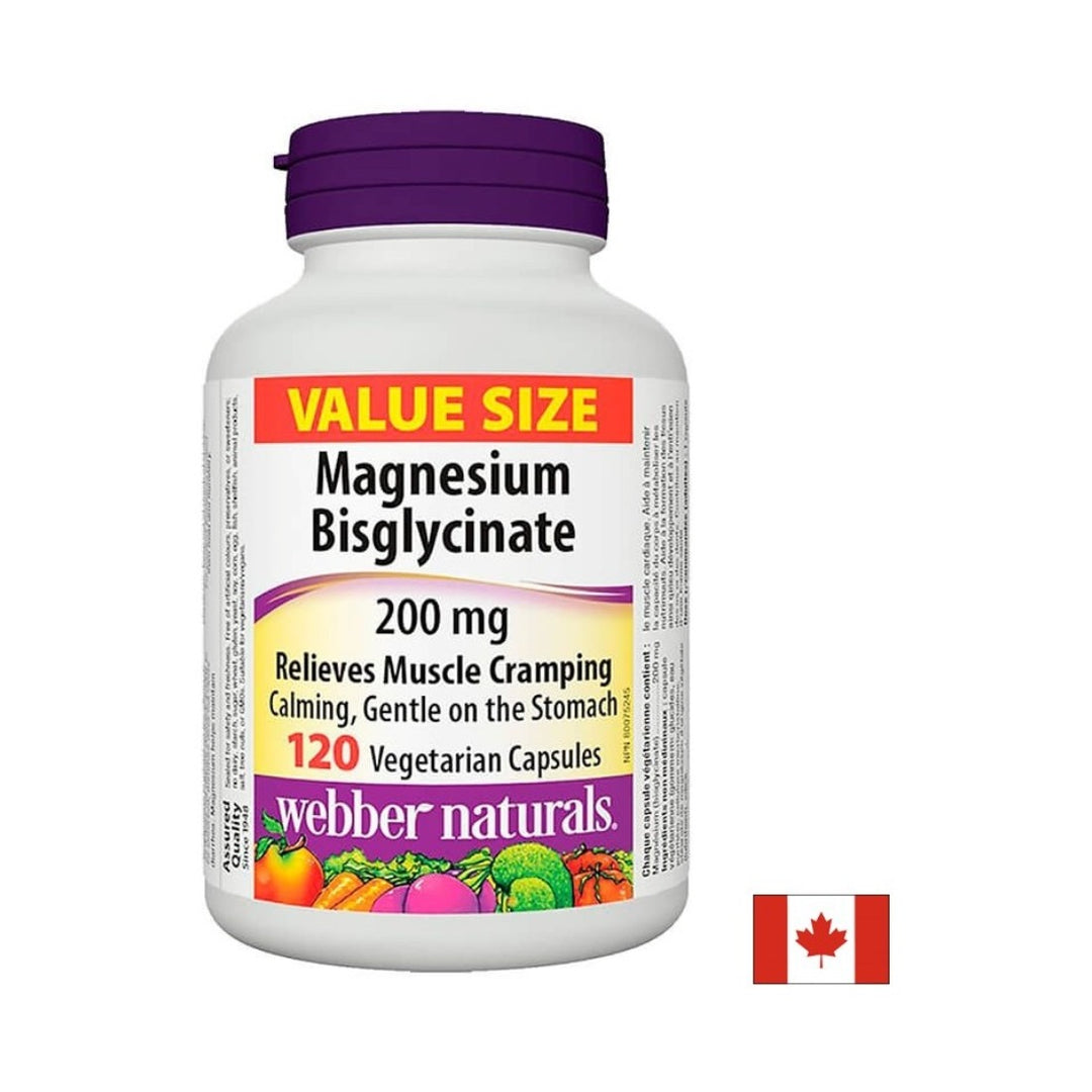 Webber Naturals Magnesium Bisglycinate 200 mg - 120 V капсули