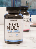 Заредете изображението в програмата за преглед на галерия, Rule1 Men’s Train Daily Multivitamin 90 таблетки/30 дози
