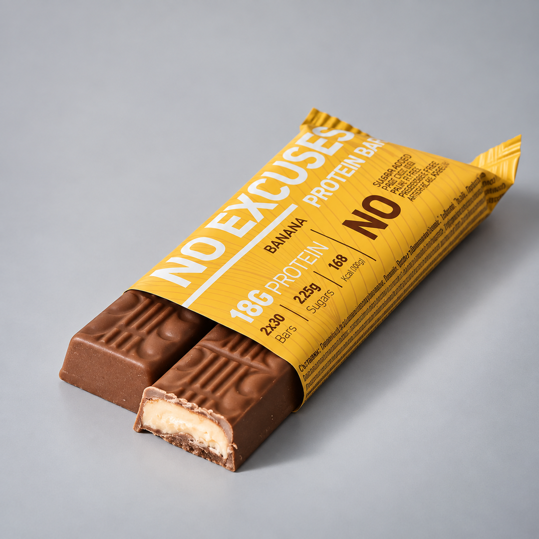 Протеинов бар с млечен шоколад и банан | NoExcuses – 60 g