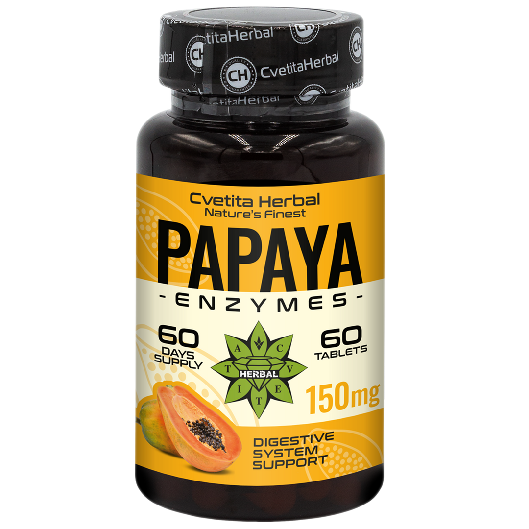 Cvetita Herbal Papaya Enzyme 60 таблетки х 150 mg — опаковка