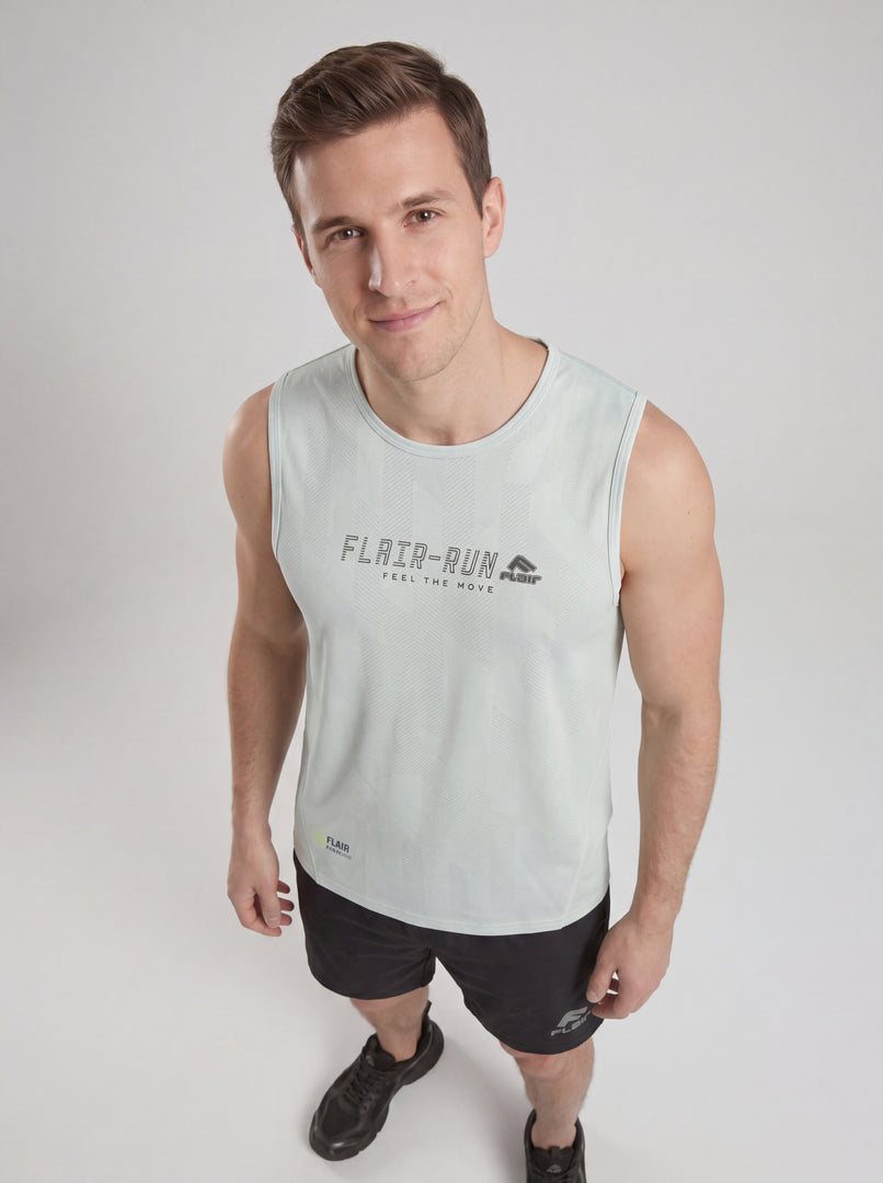 FLAIR SS26 Мъжки потник 185009 Зелен, детайл | GetMorePower.bg