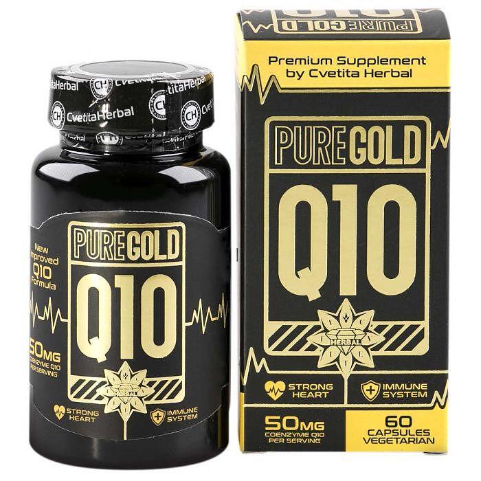 Cvetita Herbal Pure Gold Q10 – коензим Q10, 60 вегетариански капсули