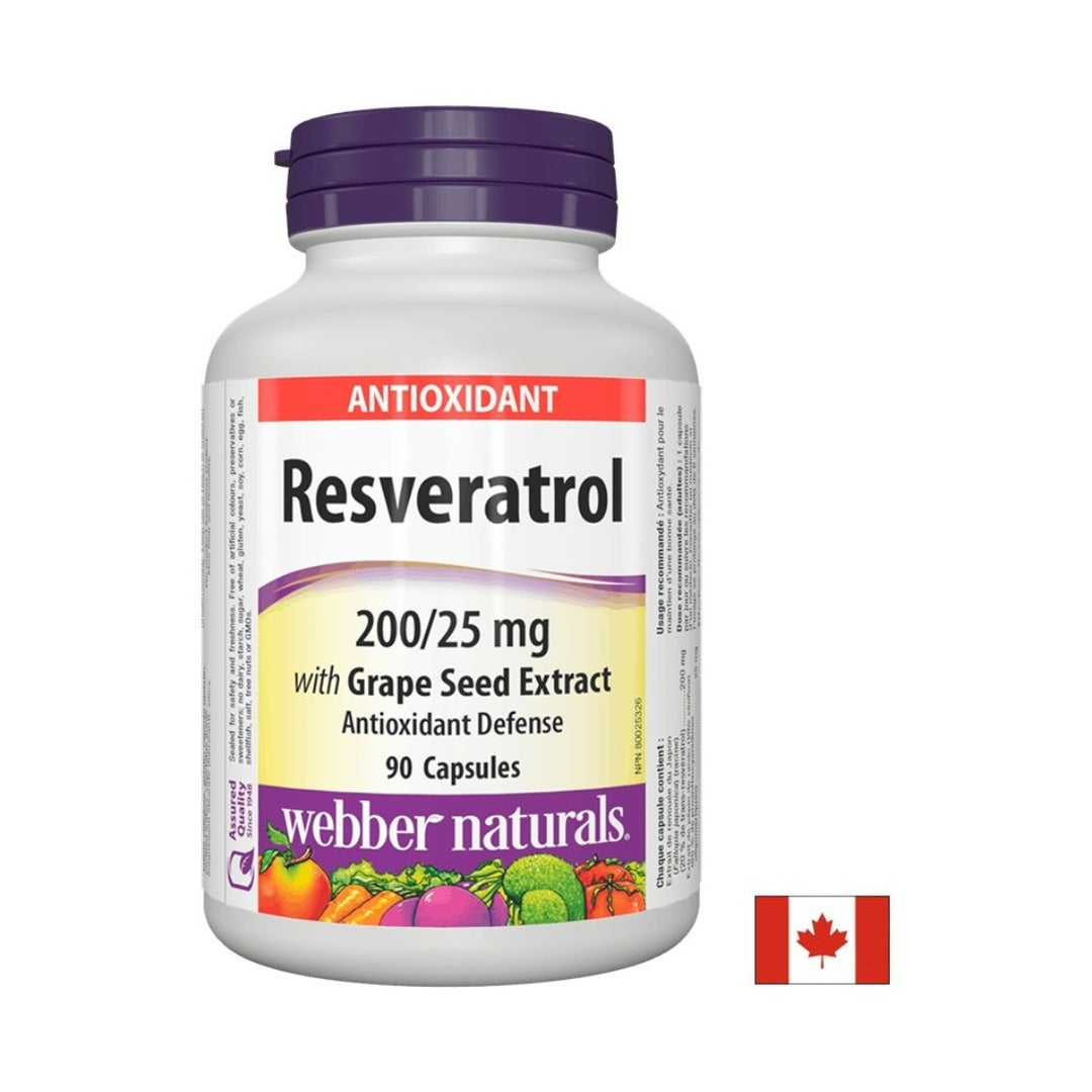 Webber Naturals Resveratrol with Grape Seed - 90 капсули