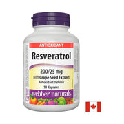 Webber Naturals Resveratrol with Grape Seed - 90 капсули