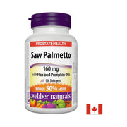 Webber Naturals Saw Palmetto with Flax and Pumpkin Oils - 90 софтгел капсули