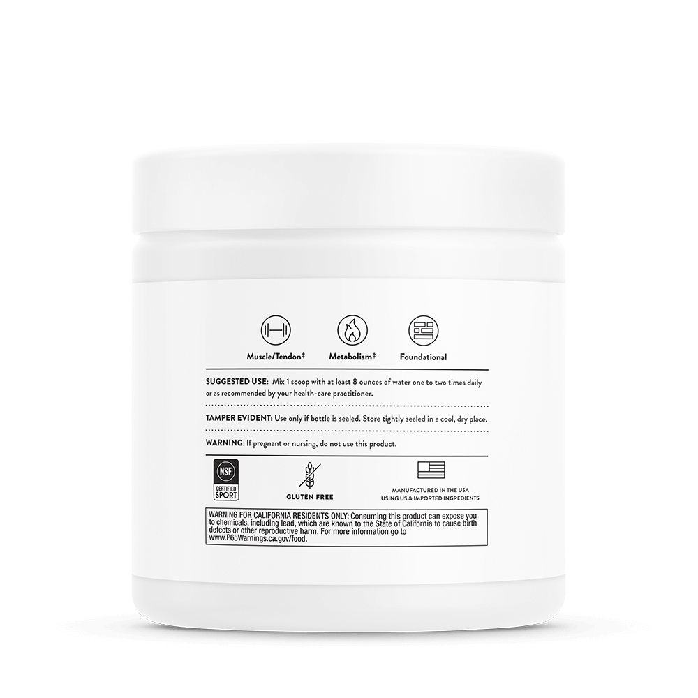 Thorne Amino Complex – задна страна на опаковката с начин на употреба