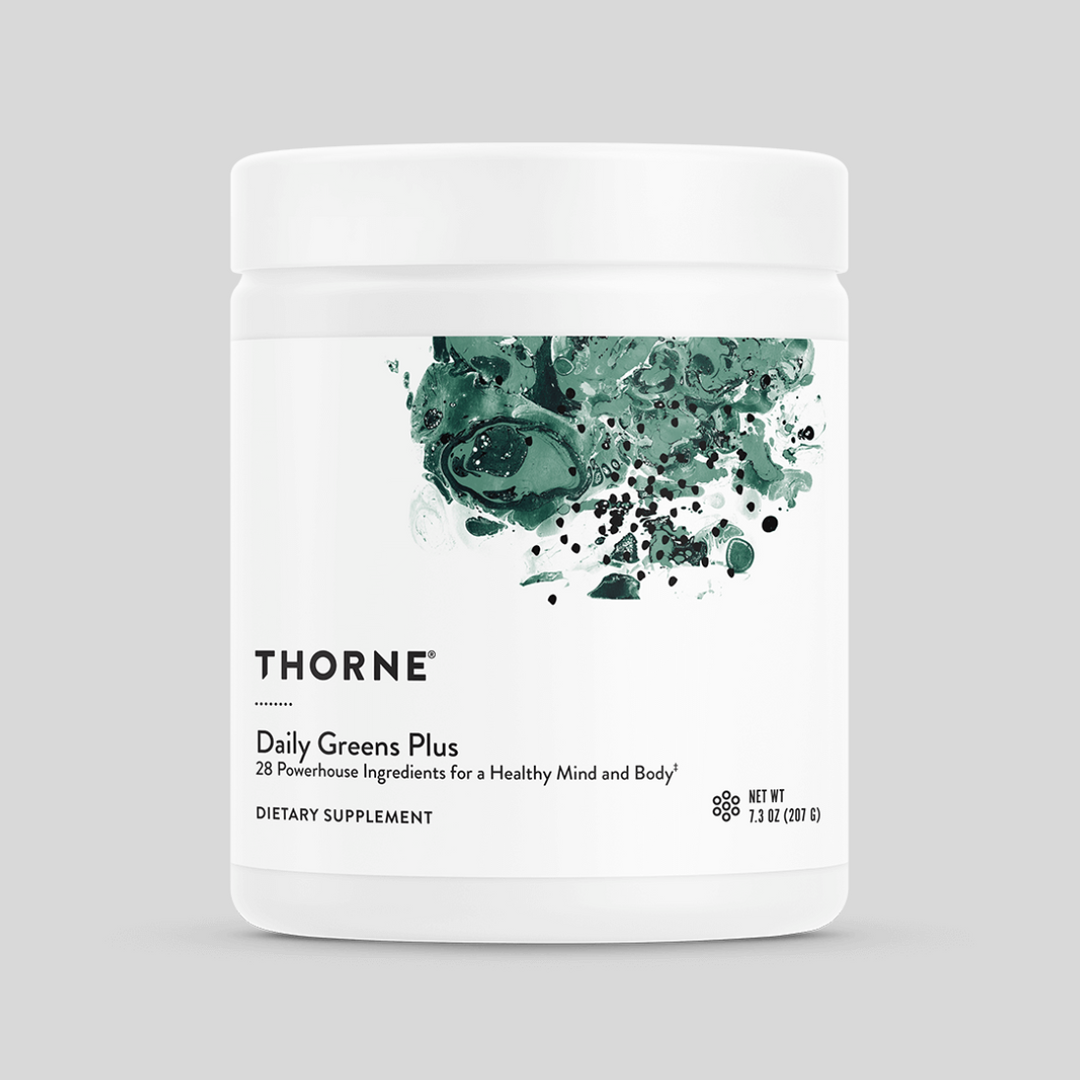 Thorne Daily Greens Plus – зелена формула на прах, 192 g