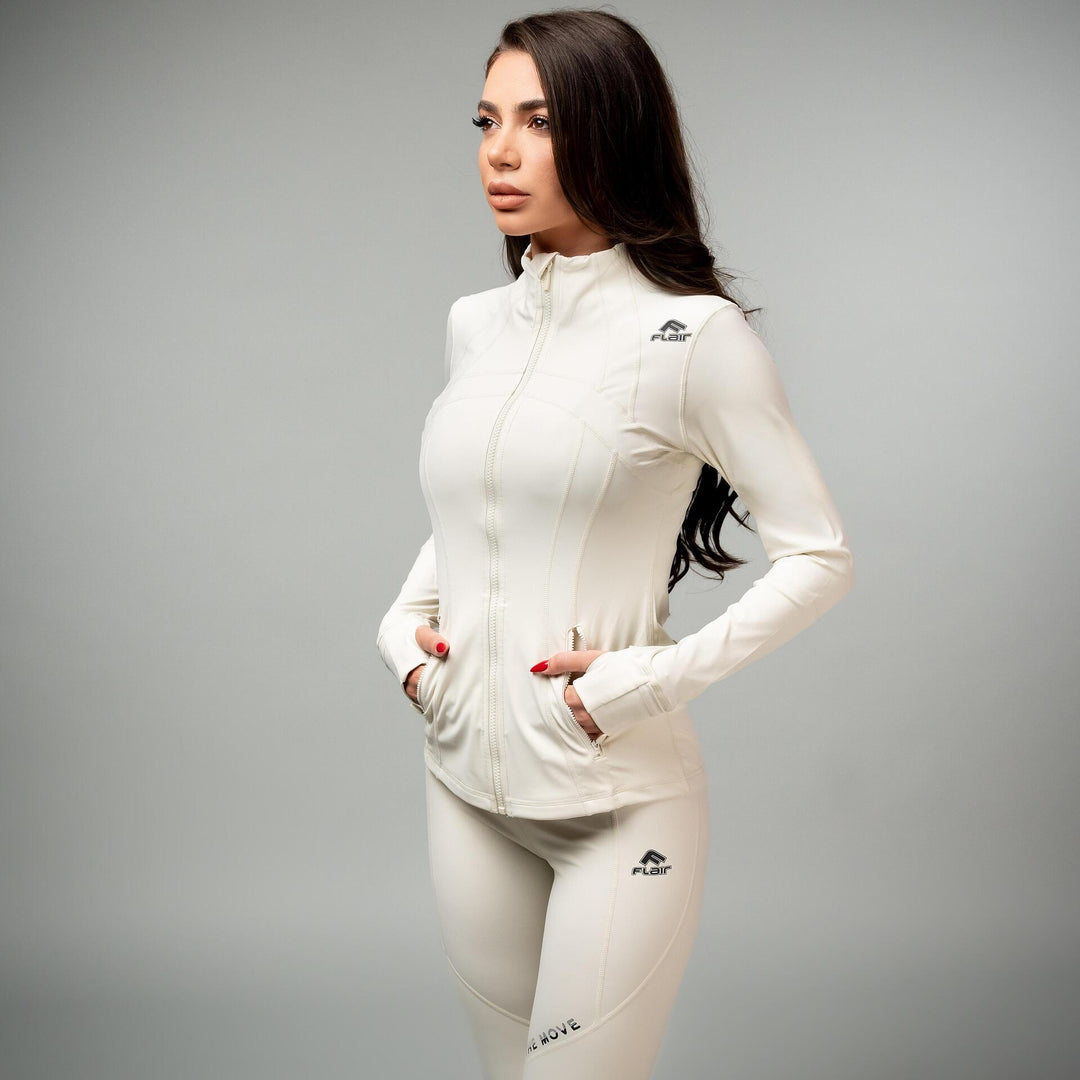 FLAIR Feel The Move — Дамски фитнес суитшърт, Бежов | GetMorePower.bg