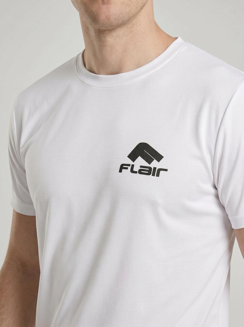 FLAIR SS26 Мъжка тениска 173001 Бяла, детайл | GetMorePower.bg