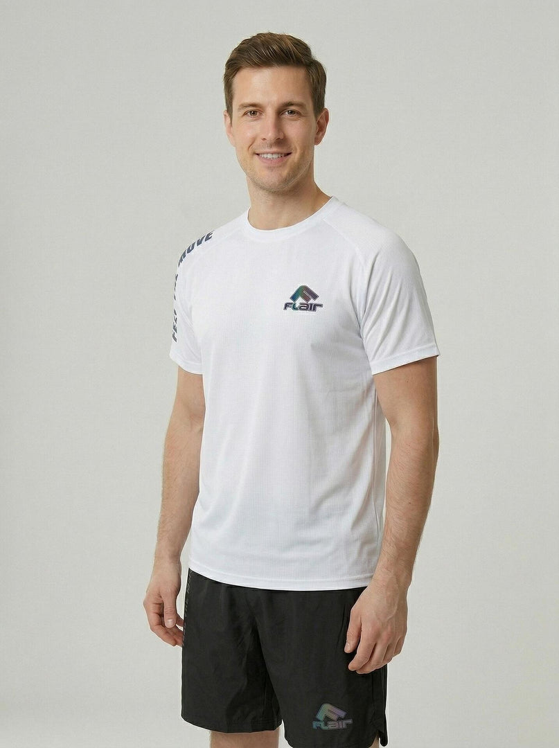 FLAIR SS26 Feel The Move тениска 175050 Бяла, детайл | GetMorePower.bg