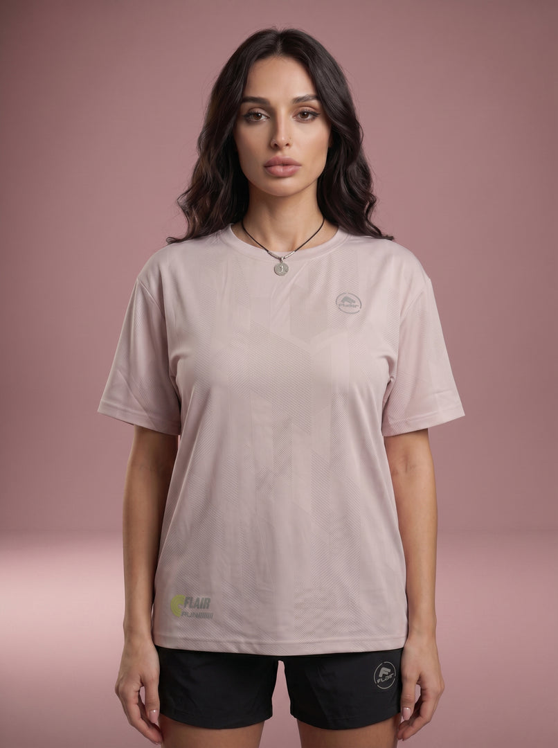 FLAIR SS26 Дамска овърсайз тениска 275090 Розова, отзад | GetMorePower.bg