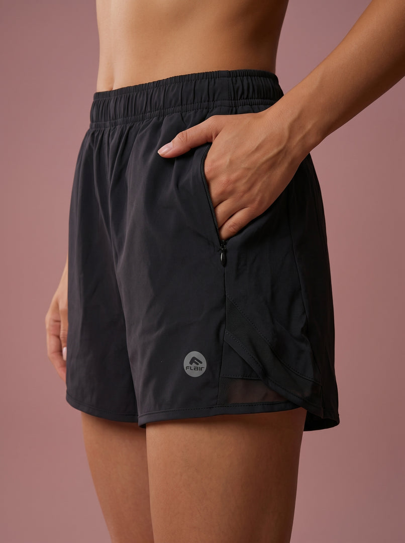 FLAIR SS26 Дамски шорти 295028 Черни, детайл | GetMorePower.bg